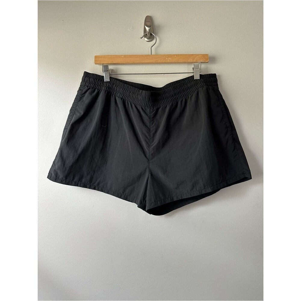Eddie Bauer Black Women's Nylon Drawstring Waist Athletic Shorts 3” Size L Beach